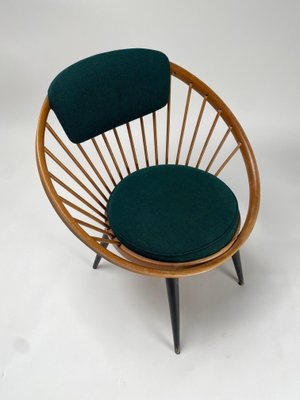 Black Circle Chair attributed to Yngve Ekström for Swedese, Sweden, 1960s-KKZ-1814243