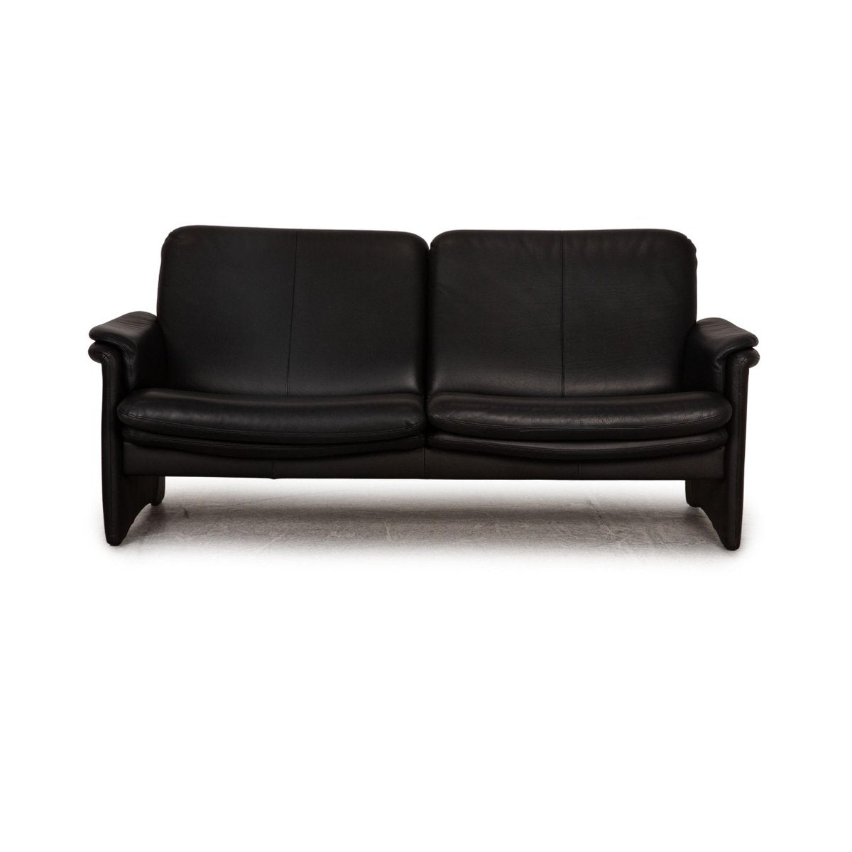 Black City Leather 2-Seater Sofa from Erpo