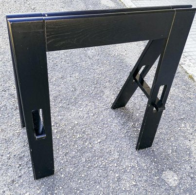 Black Colored Wooden Table by Acerbis Company, Italy, 1980s-RAQ-1293819