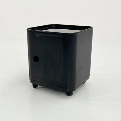 Black Componibili Storage Unit on Wheels by Anna Castelli for Kartell, 1970s-WZS-2031329