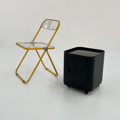 Black Componibili Storage Unit on Wheels by Anna Castelli for Kartell, 1970s-WZS-2031329