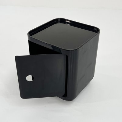 Black Componibili Storage Unit on Wheels by Anna Castelli for Kartell, 1970s-WZS-2031329