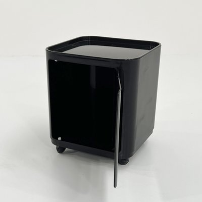 Black Componibili Storage Unit on Wheels by Anna Castelli for Kartell, 1970s-WZS-2031329