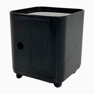 Black Componibili Storage Unit on Wheels by Anna Castelli for Kartell, 1970s-WZS-2031329