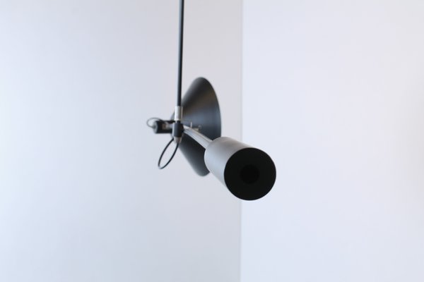 Black Counterbalance Ceiling Lamp by J. J. M. Hoogervorst for Anvia, 1950s-XT-1348244