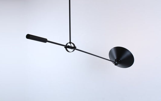 Black Counterbalance Ceiling Lamp by J. J. M. Hoogervorst for Anvia, 1970s