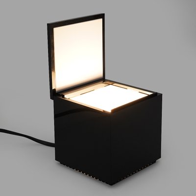 Black Cubo Luce Table Lamp by Studio Opi for Cini and Nils, 1970s-EZ-2024528