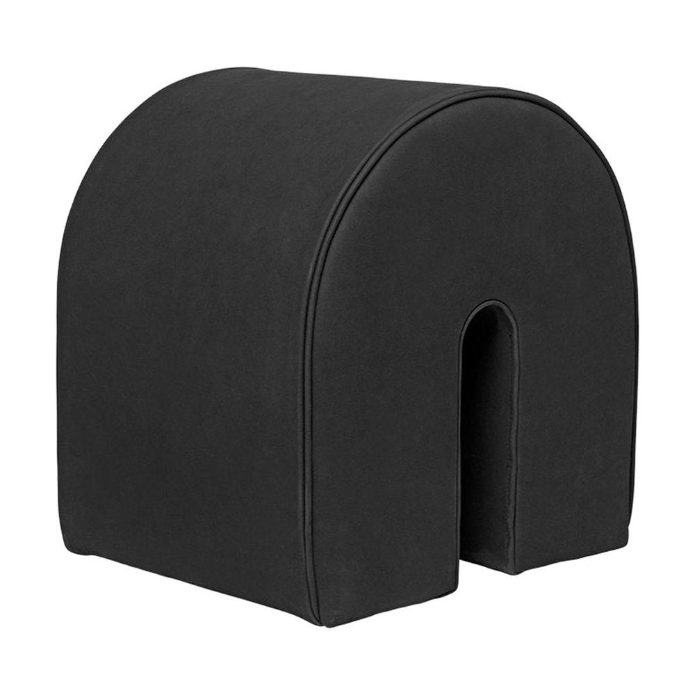 Black Curved Pouf by Kristina Dam Studio