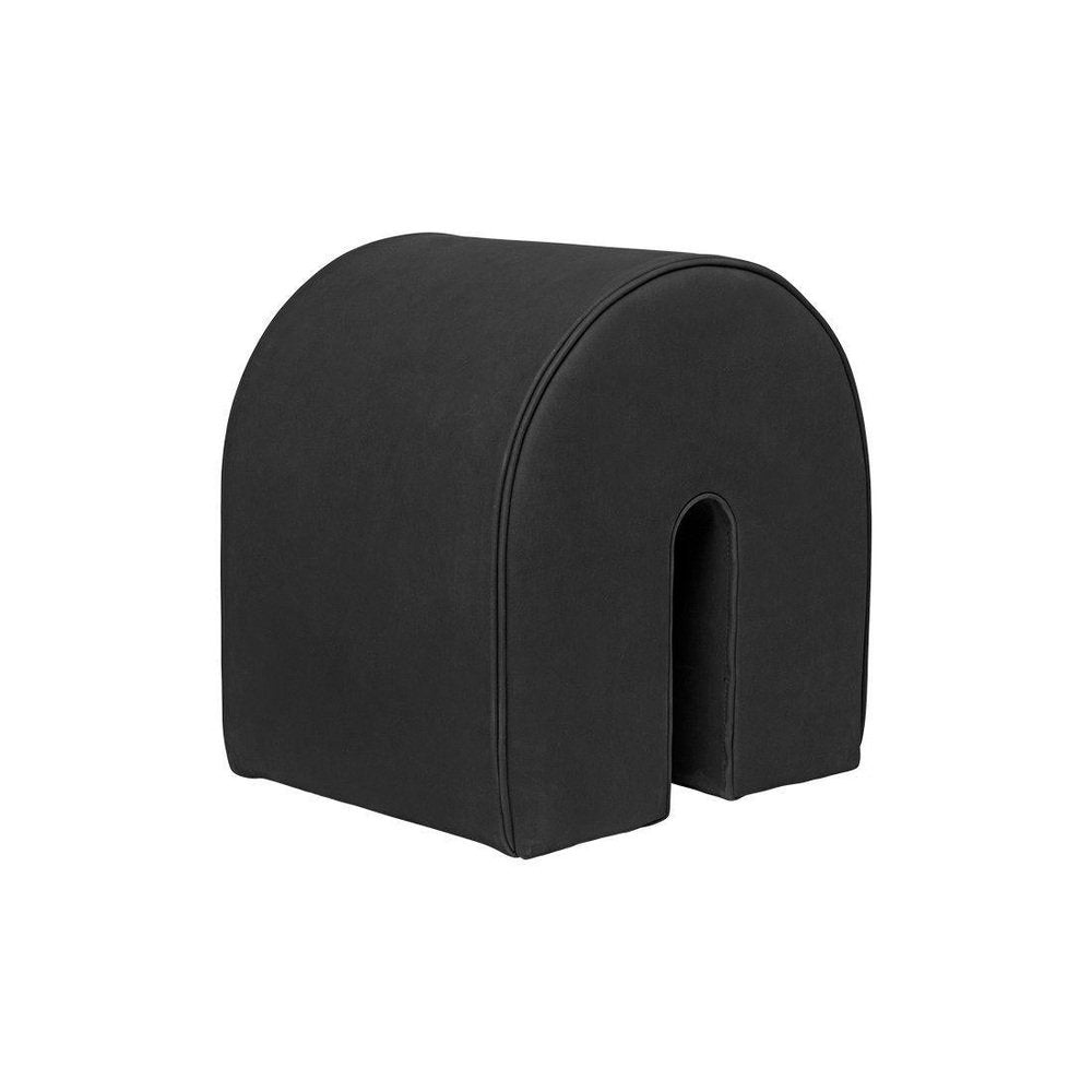 Black Curved Pouf by Kristina Dam Studio