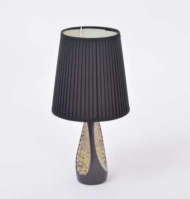 Black Danish Mid-Century Ceramic Table Lamp by Holm Sorensen for Søholm-FN-1034978