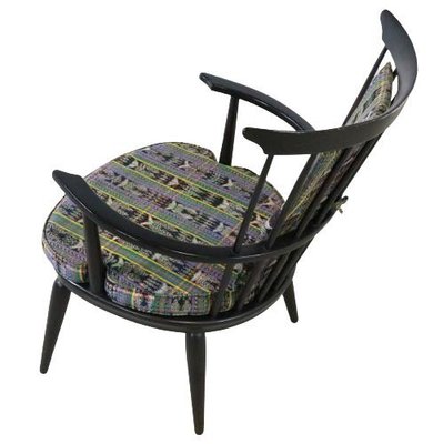 Black Delmenhorst Armchair with Cushion-FYZ-1322542