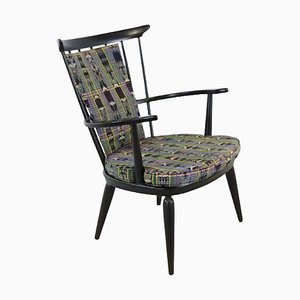 Black Delmenhorst Armchair with Cushion-FYZ-1322542