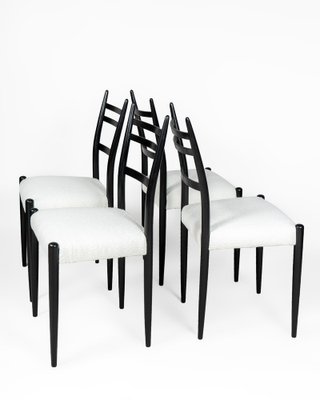 Black Dining Chairs attributed to Donald Gomme for G Plan, 1950s, Set of 6-DIP-1747001