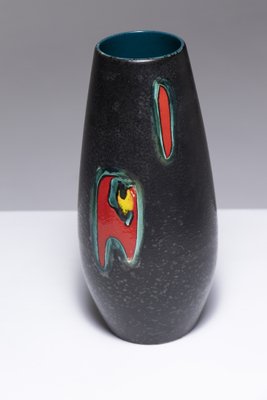 Black Earthenware Vase, 1950s-QAC-2043054