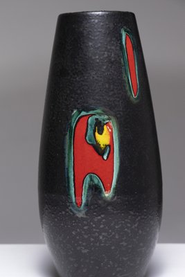 Black Earthenware Vase, 1950s-QAC-2043054