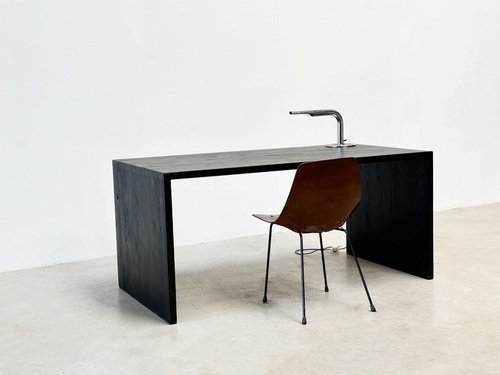 Black Ebonized Desk by Ate Van Apeldoorn, 1980s