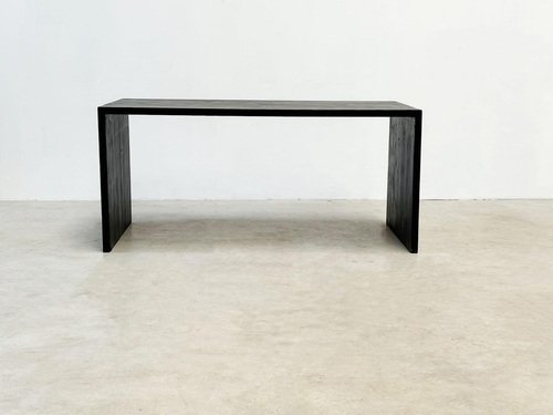 Black Ebonized Desk by Ate Van Apeldoorn, 1980s