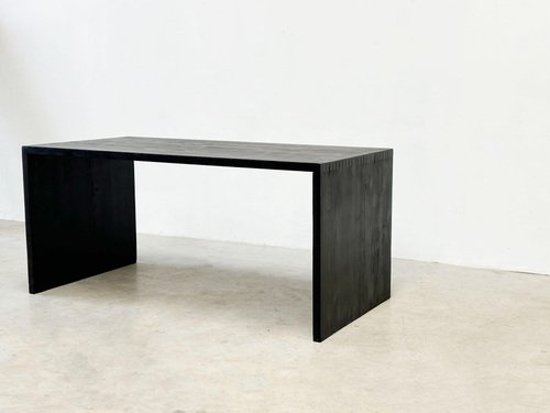 Black Ebonized Desk by Ate Van Apeldoorn, 1980s