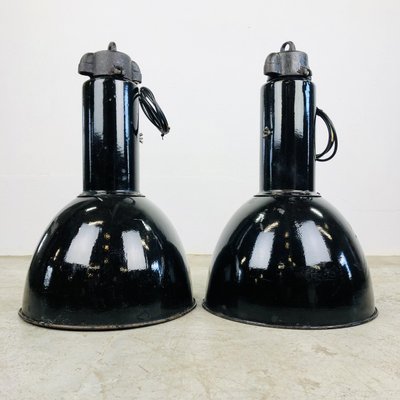 Black Enamelled Factory Lamp from Elektrosvit-LCQ-1229968