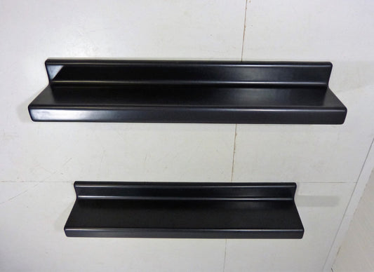 Black Fiberglass Wall Shelves, 1960s, Set of 2