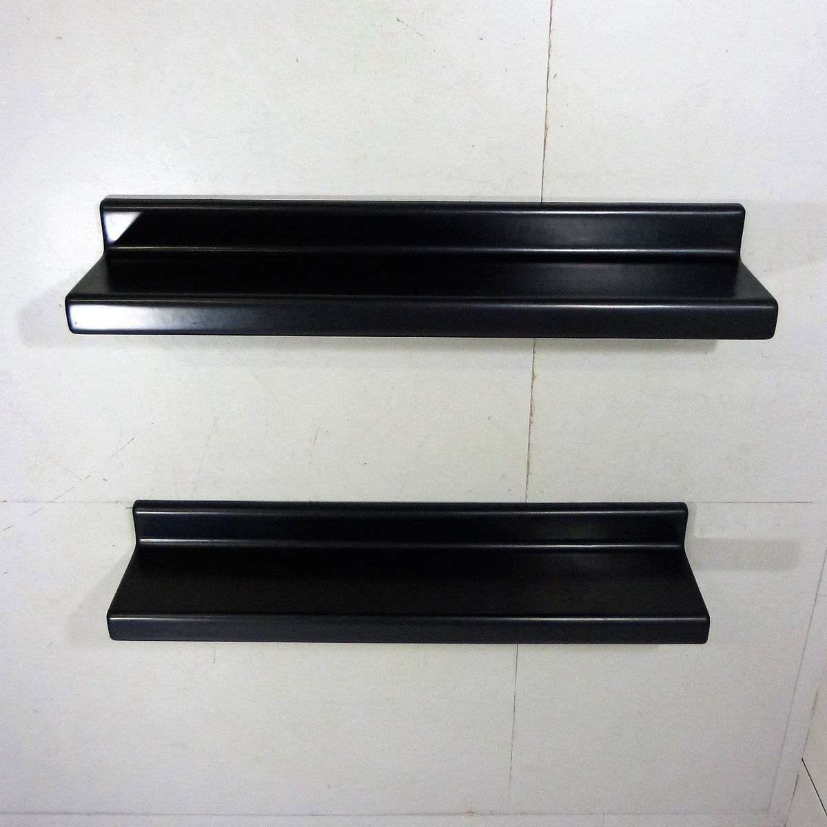 Black Fiberglass Wall Shelves, 1960s, Set of 2