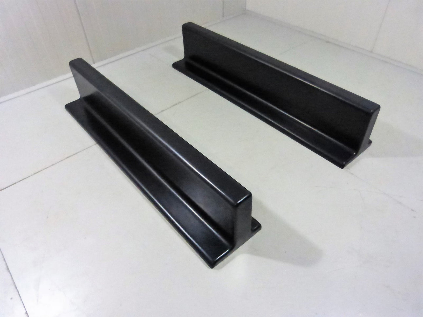 Black Fiberglass Wall Shelves, 1960s, Set of 2