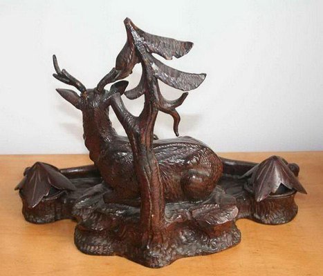 Black Forest Carved Wood Inker, 1900-BA-658260