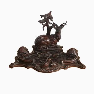 Black Forest Carved Wood Inker, 1900-BA-658260