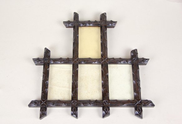 Black Forest Hand-Carved Photo Frame, Austria, 1880s-TQA-1322344