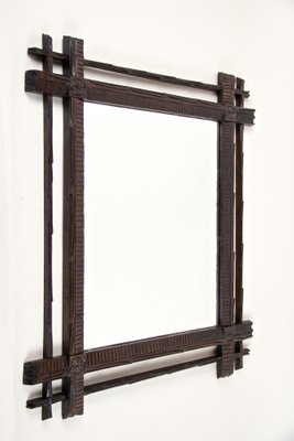 Black Forest Hand-Carved Wall Mirror, Austria, 1880s-TQA-1321966