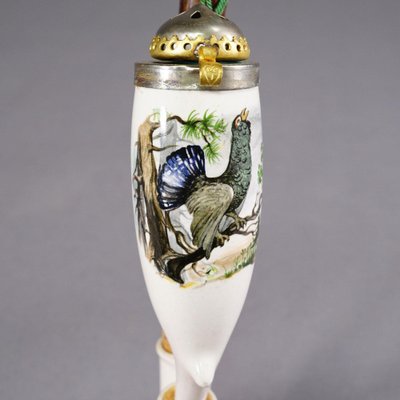 Black Forest Porcelain Tobacco Pipe with Capercaillie, 1950s-KJP-1722838