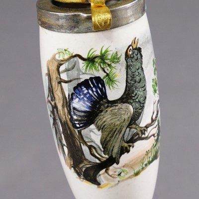 Black Forest Porcelain Tobacco Pipe with Capercaillie, 1950s-KJP-1722838