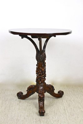 Black Forest Side Table with Hand-Carved Vine Theme, Austria, 1880s-TQA-1322317