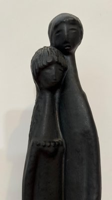 Black Glazed Sculpture Ceramic attributed to Elie Van Damme, Belgium, 1960s-KL-2028631