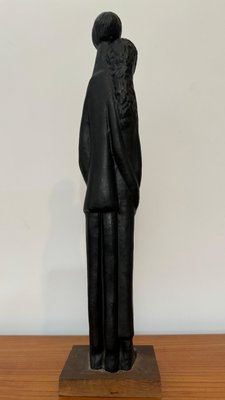 Black Glazed Sculpture Ceramic attributed to Elie Van Damme, Belgium, 1960s-KL-2028631