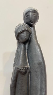 Black Glazed Sculpture Ceramic attributed to Elie Van Damme, Belgium, 1960s-KL-2028631