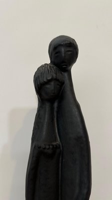 Black Glazed Sculpture Ceramic attributed to Elie Van Damme, Belgium, 1960s-KL-2028631