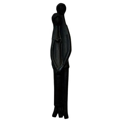 Black Glazed Sculpture Ceramic attributed to Elie Van Damme, Belgium, 1960s-KL-2028631