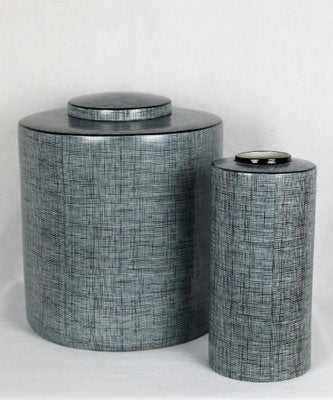 Black & Gray Black Porcelain Tube from François Bernard, 1990s-YBU-1377384