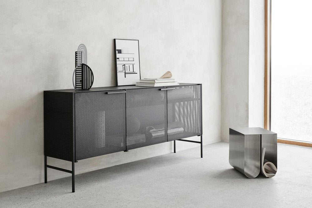 Black Grid Sideboard by Kristina Dam Studio