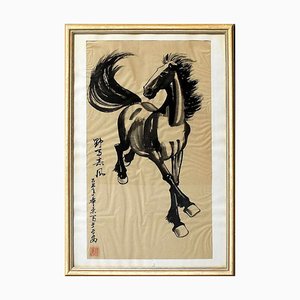 Black Horse - China Ink by Chinese Master Early 20th Century Early 20th Century-ZCI-755453