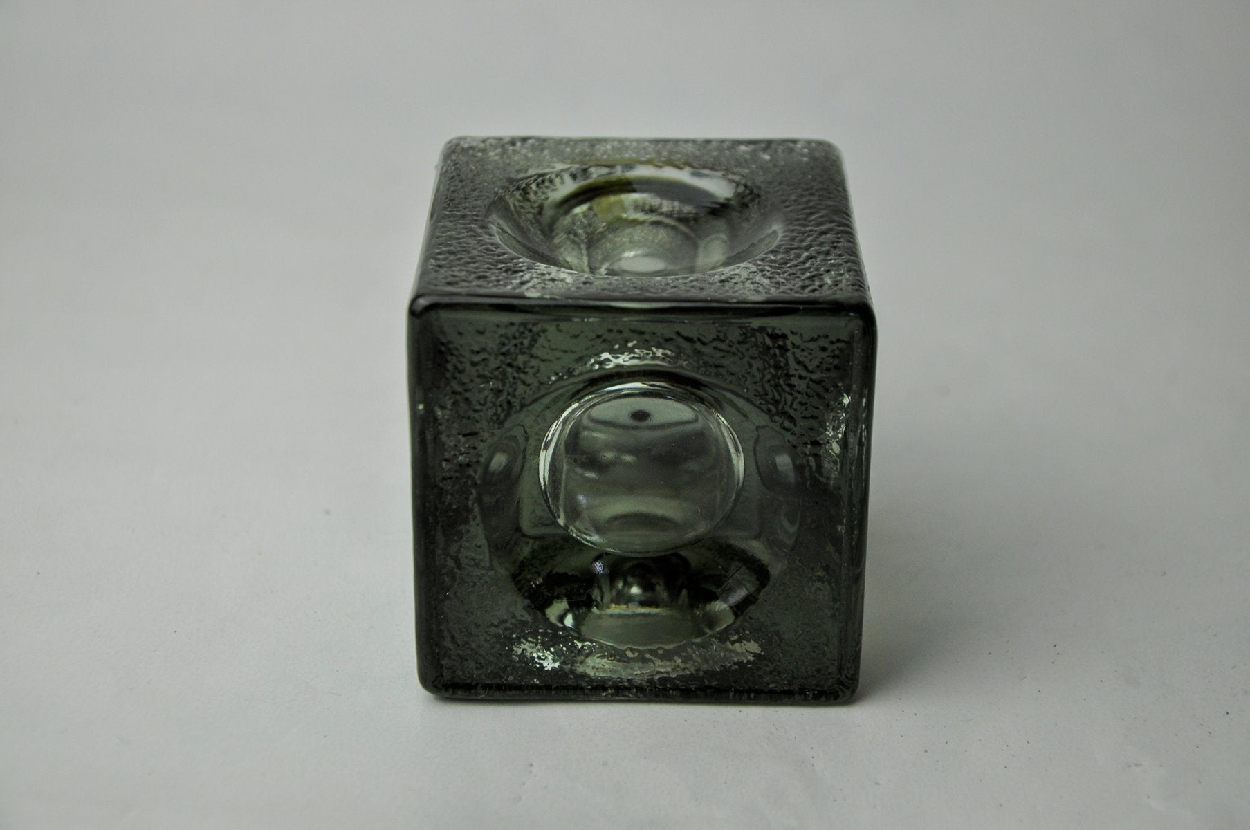 Black Ice Cube Lighter in Murano Glass attributed to Antonio Imperatore, Italy, 1970s