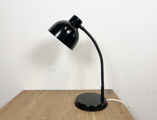 Black Industrial Gooseneck Table Lamp, 1960s-CGF-1404624