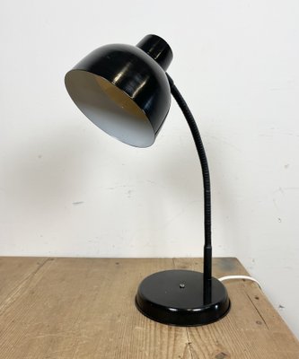 Black Industrial Gooseneck Table Lamp, 1960s-CGF-1404624