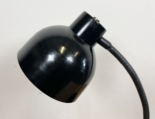 Black Industrial Gooseneck Table Lamp, 1960s-CGF-1404624