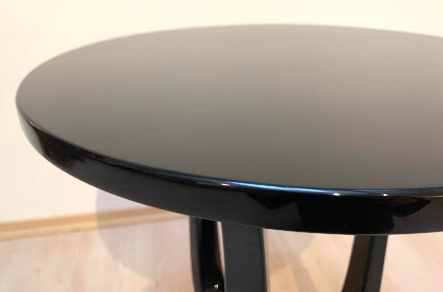 Black Lacquer Three-legged Side Table