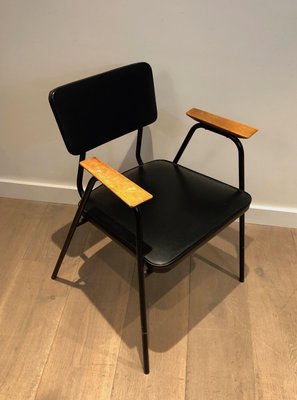 Black Lacquered Armchairs from Willy Van De Meeren, 1950s, Set of 2-BA-1365367