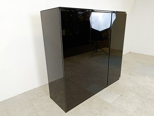 Black Lacquered Bar Cabinet, 1970s-IRH-1811222