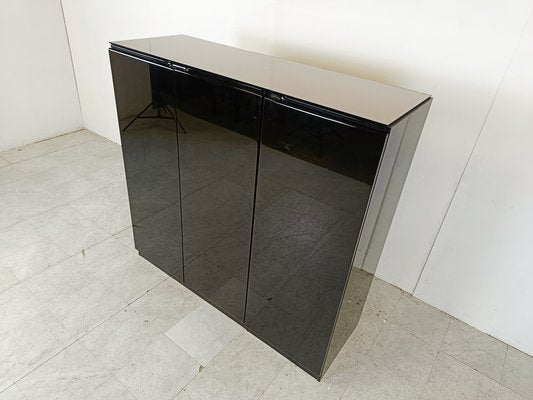 Black Lacquered Bar Cabinet, 1970s-IRH-1811222