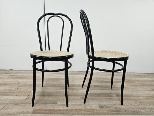 Black Lacquered Iron Chairs with Plastic Seat, 1990s, Set of 2-ZUW-2020100